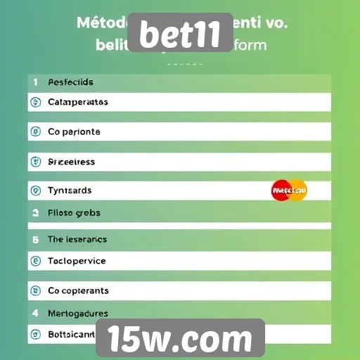 Métodos de pagamento aceitos no bet11